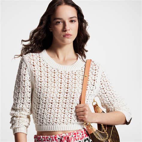 Products by Louis Vuitton: Crochet Knit Cropped Pullover